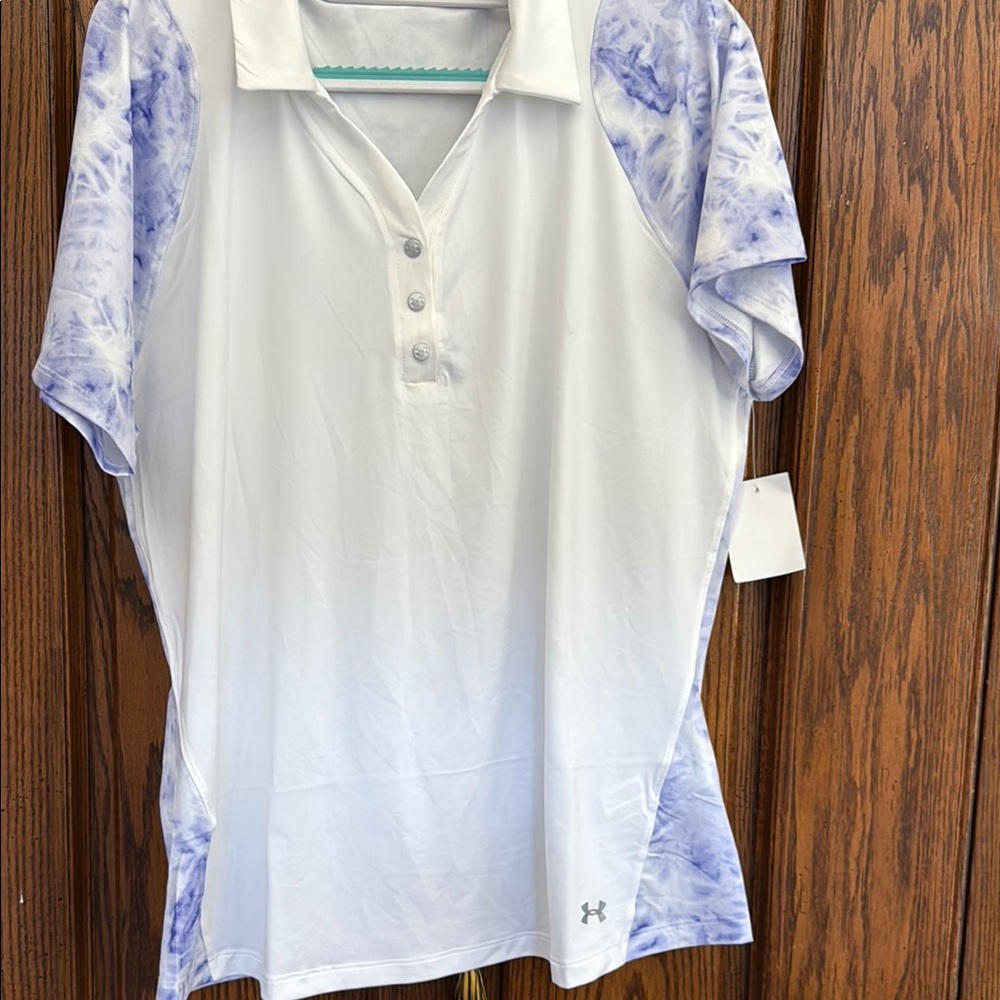 White and Purple Polo Shirt - Picture 3 of 16